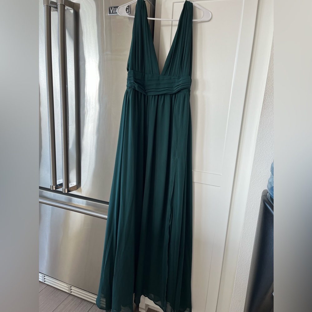 Lulus evergreen evening gown